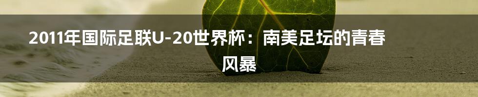 2011年国际足联U-20世界杯：南美足坛的青春风暴