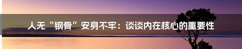 人无“钢骨”安身不牢:谈谈内在核心的重要性