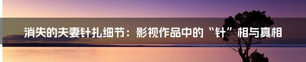 消失的夫妻针扎细节:影视作品中的“针”相与真相