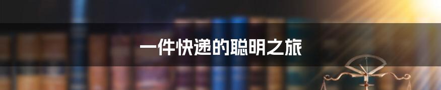 一件快递的聪明之旅