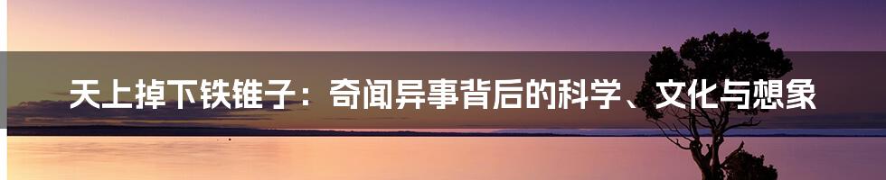 天上掉下铁锥子：奇闻异事背后的科学、文化与想象