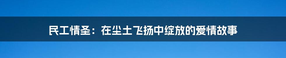 民工情圣:在尘土飞扬中绽放的爱情故事