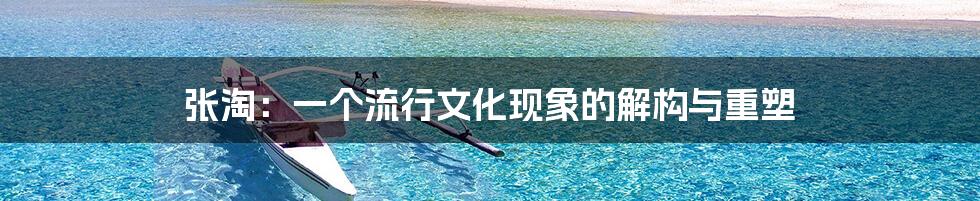 张淘：一个流行文化现象的解构与重塑