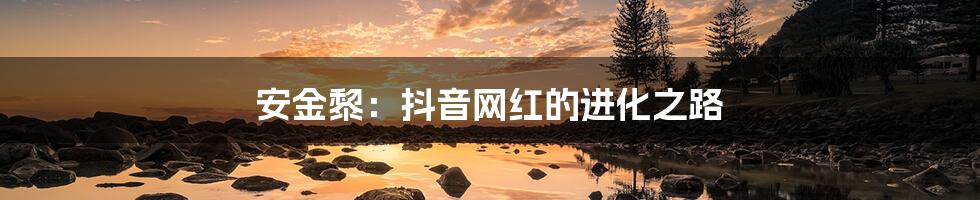 安金黎：抖音网红的进化之路