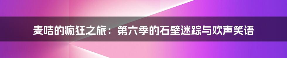 麦咭的疯狂之旅:第六季的石壁迷踪与欢声笑语