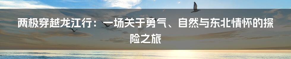两极穿越龙江行:一场关于勇气、自然与东北情怀的探险之旅