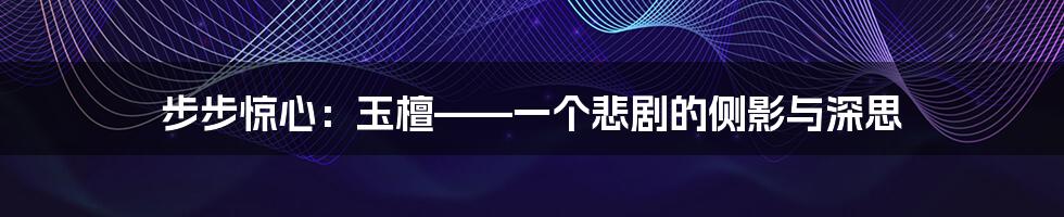 步步惊心：玉檀——一个悲剧的侧影与深思