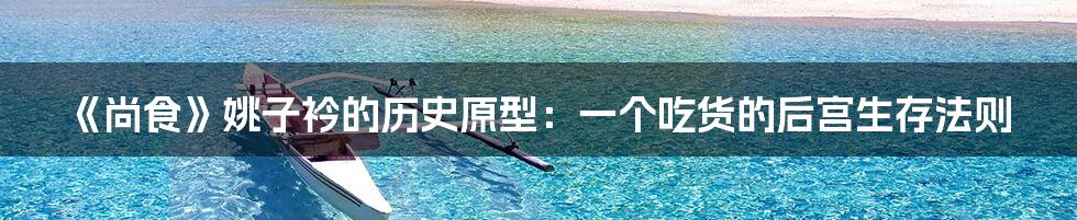 《尚食》姚子衿的历史原型:一个吃货的后宫生存法则