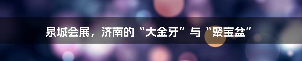泉城会展,济南的“大金牙”与“聚宝盆”