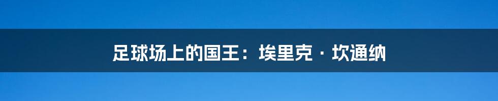 足球场上的国王:埃里克·坎通纳