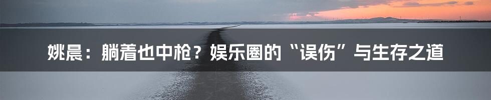 姚晨：躺着也中枪？娱乐圈的“误伤”与生存之道