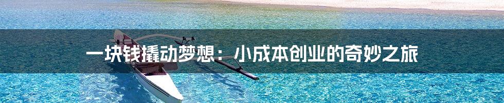一块钱撬动梦想:小成本创业的奇妙之旅