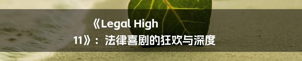 《Legal High 11》:法律喜剧的狂欢与深度