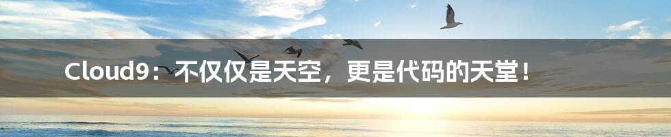 Cloud9:不仅仅是天空,更是代码的天堂!