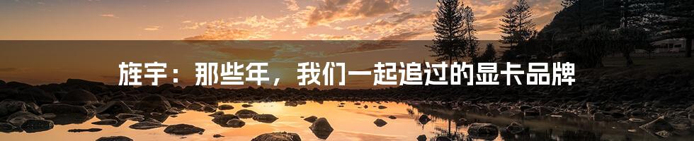 旌宇:那些年,我们一起追过的显卡品牌