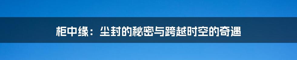 柜中缘：尘封的秘密与跨越时空的奇遇