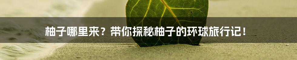 柚子哪里来？带你探秘柚子的环球旅行记！