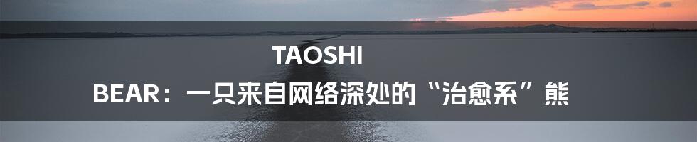 TAOSHI BEAR:一只来自网络深处的“治愈系”熊