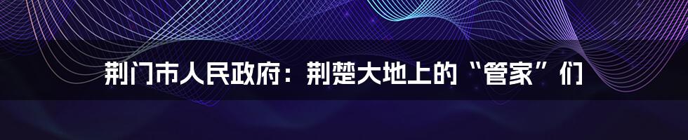 荆门市人民政府:荆楚大地上的“管家”们