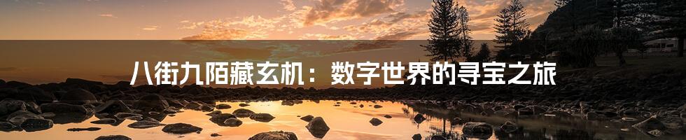 八街九陌藏玄机：数字世界的寻宝之旅