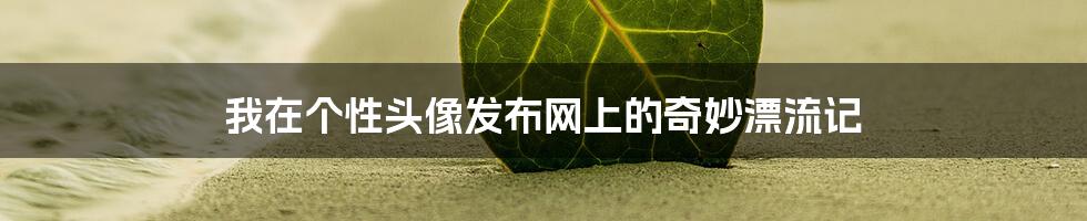 我在个性头像发布网上的奇妙漂流记