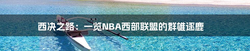 西决之路：一览NBA西部联盟的群雄逐鹿