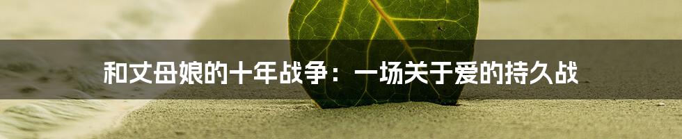 和丈母娘的十年战争：一场关于爱的持久战