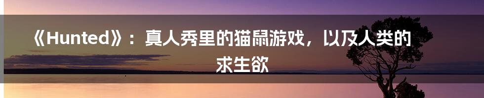 《Hunted》:真人秀里的猫鼠游戏,以及人类的求生欲