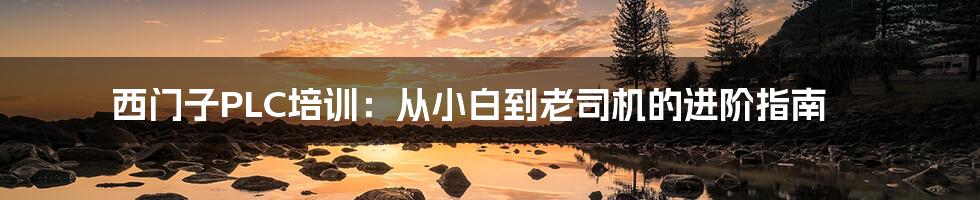 西门子PLC培训：从小白到老司机的进阶指南