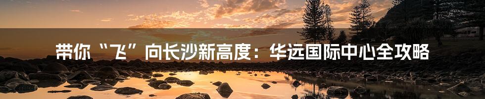 带你“飞”向长沙新高度：华远国际中心全攻略