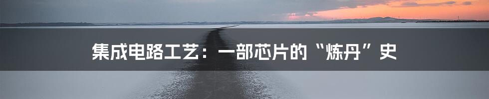 集成电路工艺：一部芯片的“炼丹”史
