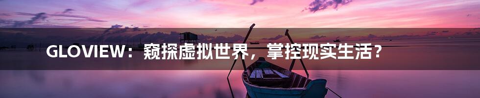 GLOVIEW：窥探虚拟世界，掌控现实生活？