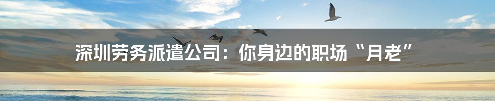 深圳劳务派遣公司:你身边的职场“月老”