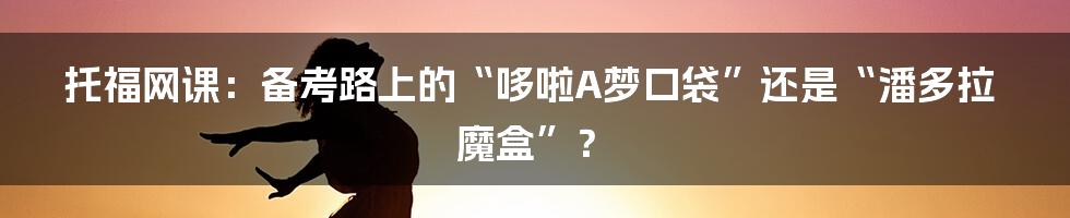 托福网课：备考路上的“哆啦A梦口袋”还是“潘多拉魔盒”？
