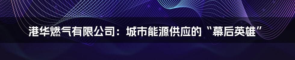 港华燃气有限公司:城市能源供应的“幕后英雄”