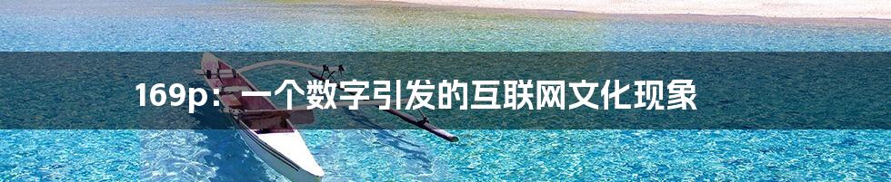 169p:一个数字引发的互联网文化现象