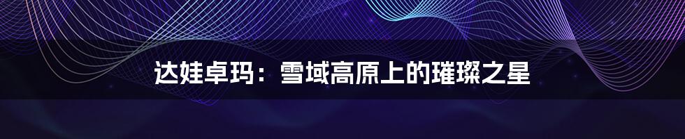 达娃卓玛:雪域高原上的璀璨之星