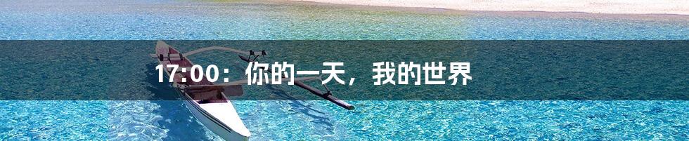 17:00：你的一天，我的世界
