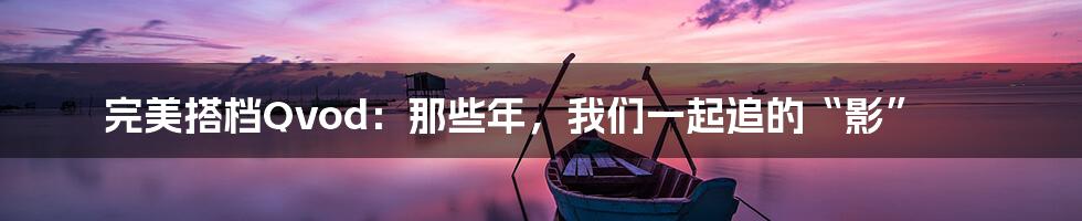 完美搭档Qvod：那些年，我们一起追的“影”