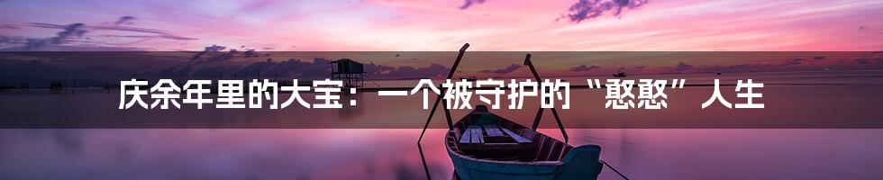 庆余年里的大宝:一个被守护的“憨憨”人生