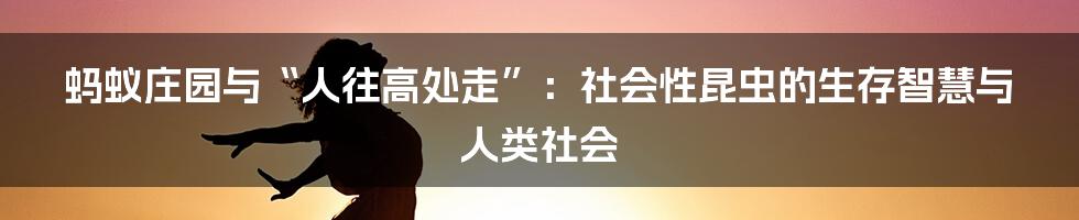 蚂蚁庄园与“人往高处走”：社会性昆虫的生存智慧与人类社会