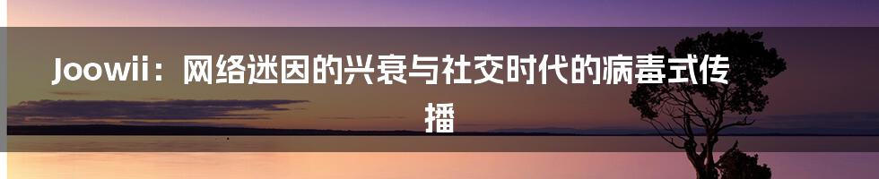 Joowii:网络迷因的兴衰与社交时代的病毒式传播
