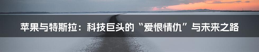 苹果与特斯拉：科技巨头的“爱恨情仇”与未来之路