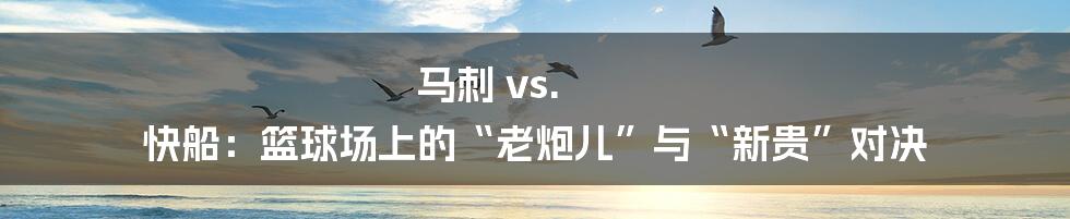 马刺 vs. 快船：篮球场上的“老炮儿”与“新贵”对决