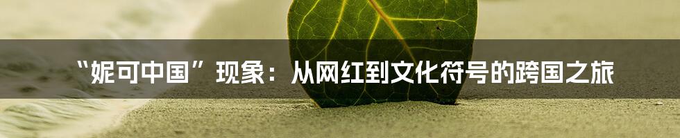 “妮可中国”现象：从网红到文化符号的跨国之旅