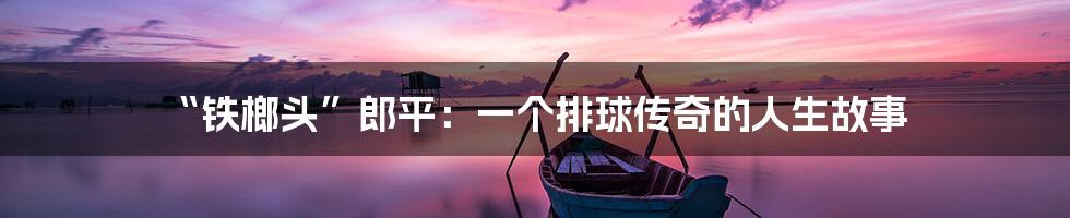 “铁榔头”郎平：一个排球传奇的人生故事
