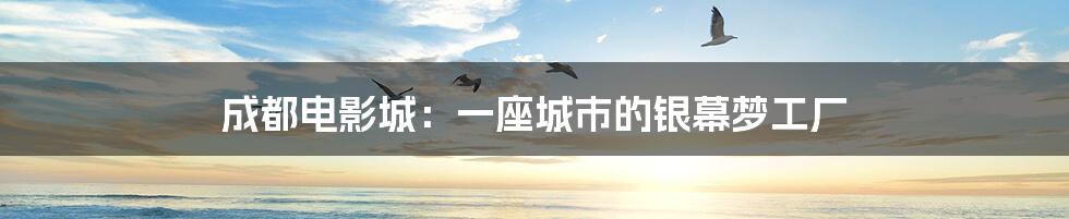 成都电影城：一座城市的银幕梦工厂