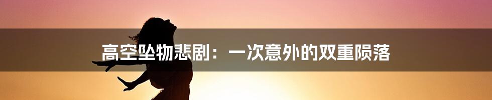 高空坠物悲剧：一次意外的双重陨落