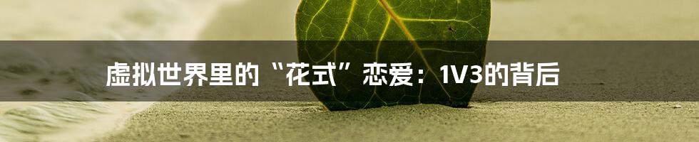 虚拟世界里的“花式”恋爱:1V3的背后