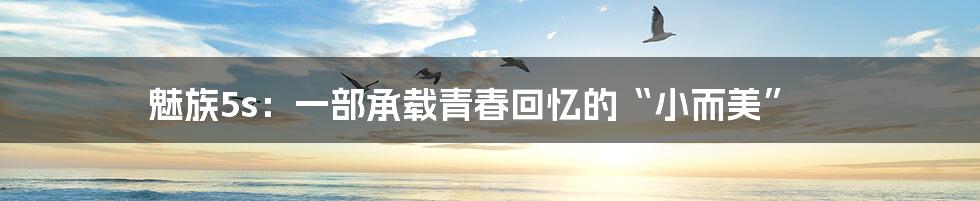 魅族5s:一部承载青春回忆的“小而美”